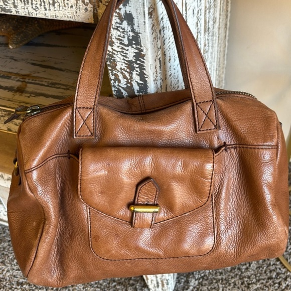 Fossil 'Olive' Pebble Leather Satchel
Crossbody Bag Cognac Boho Rare - Picture 2 of 16